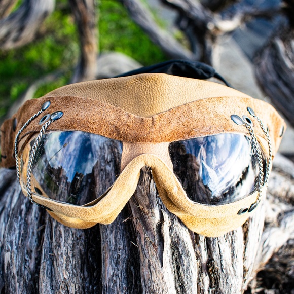 Steampunk Goggles, Burningman Goggles, Leather - Picture 6 of 8